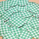 Round Sequin 1.5" Green Silver Houndstooth Pattern Metallic