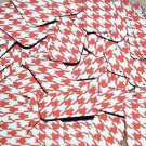 Rectangle Sequin 1.5" Red Silver Houndstooth Pattern Metallic