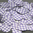 Teardrop Sequin 1.5" Purple Silver Houndstooth Pattern Metallic