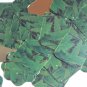 Square Diamond Sequin 1.5" Green Burdock Dock Leaf Gold Metallic