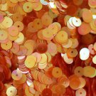 6mm Flat SEQUIN PAILLETTES ~ APRICOT PEACH CRYSTAL Rainbow Iris Iridescent
