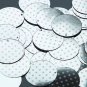 30mm Sequins Pink Polka Dot on Silver Metallic
