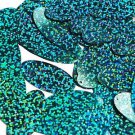 Teal Hologram Multi Reflective Sequins Oval 1.5" Large Couture Paillettes