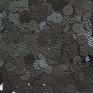 10mm Flat SEQUIN Loose PAILLETTE ~ Premium BLACK Lizard SNAKESKIN texture effect