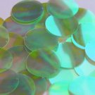 Round Sequin 1.5" Lime Green Ultra Crystal Rainbow Iris Iridescent