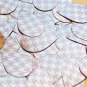 Teardrop Sequin 1.5" Pink Silver Houndstooth Pattern Metallic