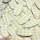 Oval Sequin 1.5" Yellow Silver Houndstooth Pattern Metallic