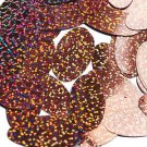 Copper Hologram Multi Reflective Sequins Oval 1.5" Large Couture Paillettes