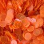 8mm Flat SEQUIN PAILLETTES ~ ORANGE FLUORESCENT Transparent ~ Made in USA.