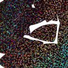 Black Galactic Glitter Reflective Fishscale Fin 1.5" Couture Sequin Paillettes
