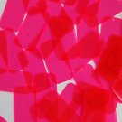 Pink Fluorescent Transparent Sequins Rectangle 1.5 inch Couture Paillettes