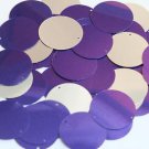 Purple Silver Metallic Sequin Round 30mm Couture Paillettes