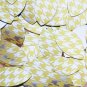 Navette Leaf Sequin 1.5" Yellow Silver Houndstooth Pattern Metallic