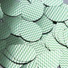 Teardrop Sequin 1.5" Green Silver Chevron Zig Zag Pattern Metallic