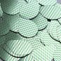 Teardrop Sequin 1.5" Green Silver Chevron Zig Zag Pattern Metallic