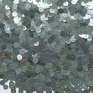 6mm Flat Loose Sequin Paillette Semi Matte Silver Made in USA