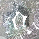 Silver Glitter Hologram Navette Leaf 1.5" Couture Sequin Paillettes. Made in USA