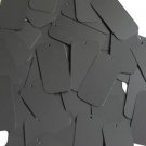 Rectangle Sequin 1.5" Black Matte Silk Frost