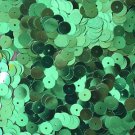 Green SEQUINS 8mm flat PAILLETTES ~  Medium GREEN Metallic ~ Made in USA.