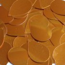 Orange Shiny Metallic Sequins Teardrop 1.5" Large Couture Paillettes