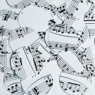30mm Sequins Mozart Score Black White Opaque