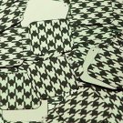 Square Diamond Sequin 1.5" Black Gold Houndstooth Pattern Metallic