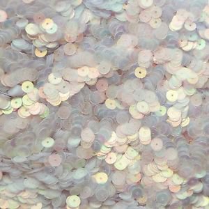 6mm Flat Loose Sequin Paillette Copper Tint Crystal Luminescent Moonbeam