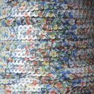 Sequin Stitched Trim 4mm ~ Circus Confetti Print ~Strung by the yard Made in USA