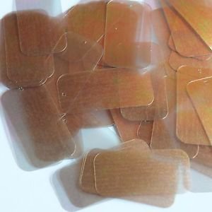 Rectangle Sequin 1.5" Bronze Crystal Rainbow Iris Iridescent