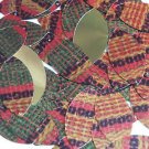 Navette Leaf Sequin 1.5" Ethnic Woven Fabric Weave Multicolor Metallic