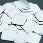 Square Diamond Sequin 1.5" Pink Polka Dot on Silver Metallic