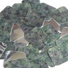 Square Diamond Sequin 1.5" Green Ivy Vine Leaf Silver Metallic