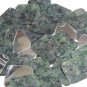 Square Diamond Sequin 1.5" Green Ivy Vine Leaf Silver Metallic