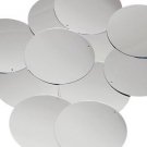 Silver Metallic 2 hole Sequin Round 60mm Couture Paillettes