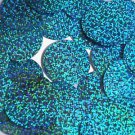 Aqua Blue Round Sequins Glitter Hologram 1.5" Large Couture Paillettes