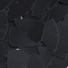 Black Opaque Glossy Shiny Fishscale Fin 1.5" Couture Sequin Paillettes