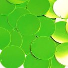 Lime Green Fluorescent Shiny Metallic Sequin Round 1.5" Large Couture Paillettes