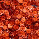 8mm Cup SEQUIN FACET PAILLETTE~ ORANGE Laser Hologram Metallic ~ Made in USA