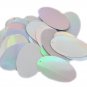 Silver Lazersheen Reflective Metallic Sequins Oval 2" Large Couture Paillettes