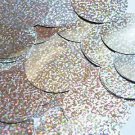 Silver Hologram Multi Reflective Sequins Round 1.5" Large Couture Paillettes