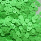 6mm Flat SEQUIN PAILLETTE ~ GREEN Neon Fluorescent OPAQUE ~ Made in USA