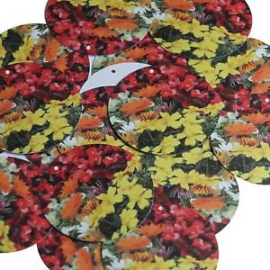Round Sequin 1.5" Flower Meadow Garden Red Yellow Orange Opaque