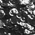 20mm Cup Sequins Black Opaque Shiny. Made in USA