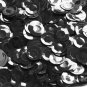 20mm Cup Sequins Black Opaque Shiny. Made in USA