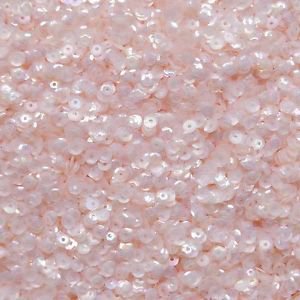 4mm Cup Sequins Loose Paillettes ~ Petal Pink Rainbow Semi Frost ~ Made in USA