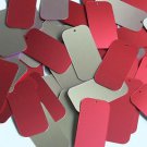 Rectangle Sequin 1.5" Red Gold Matte Silk Frost Matte Silk Frost