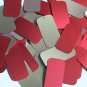 Rectangle Sequin 1.5" Red Gold Matte Silk Frost Matte Silk Frost