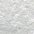 4mm Flat SEQUIN PAILLETTE Loose ~ Matte Frosted Satin White ~ Made in USA