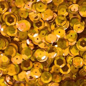 SEQUIN FACET 8mm Cup Loose PAILLETTE ~ Golden Orange Metallic ~ Made in USA