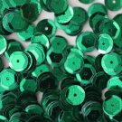 8mm Cup SEQUIN FACET PAILLETTES ~  GREEN Metallic ~ Made in USA